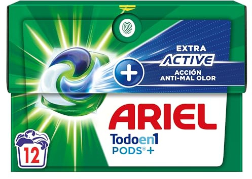 ARIEL PODS Todo en 1 Detergente Lavadora Liquido en Capsulas/Pastillas, 96 Lavados (8x12), Jabon Limpieza Profunda, Mas Defensa Activa Contra el Olor