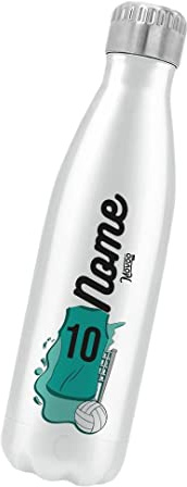 Borraccia Termica Bottiglia Termica Acciaio Inox 500ml Bottiglia Termica Made in Italy Ecologica 24 Ore Freddo & 12 h Caldo - Personalizzata con nome - Pallavolo