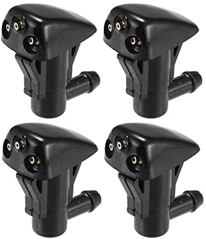 A ABSOPRO Buse De Lave-Glace Pour Hyundai Tucson 05-10 4 Pcs | Noir, Plastique, 32X31X17 Mm, OE 98630 2E500 986302E100, Pour Kia Sportage Mk2 05-10, Pulvérise Saleté Lavage Auto