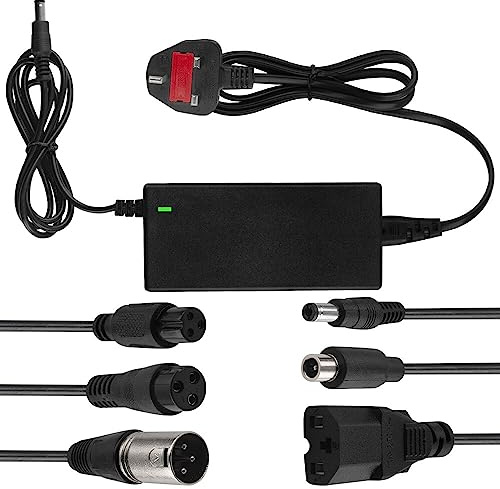 Gobesty Electric Scooter Charger, 42V 2A Hoverboard Charger, Mobility Scooter Battery Charger, Scooters Chargers Adapter with 6 Connections, Lithium Battery Chargers for Xiaomi M365 Electric Bike