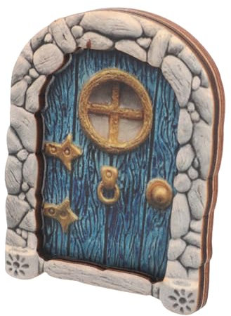 Happyyami 4 Stück Feengartentor Garten Baumschmuck Zubehör Für Feentüren Mini-puppenhaus Haustürdekoration Kleine Feentür Feenstatue Aus Holz Miniatur-hausmöbel Hölzern Türverkleidung