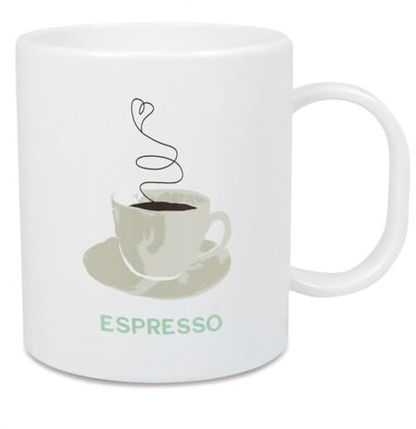artboxONE Großer Kinderbecher Moderner Kaffee - Espresso von Galaxy of Graphics - Typografie