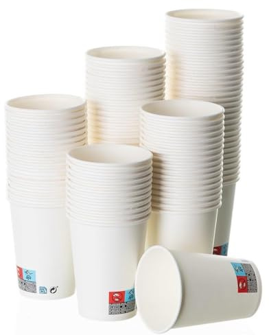 BEST PRODUCTS 1000 vasos desechables café 250cc de cartón antifugas, biodegradables, compostables, reciclables, para café, agua, infusiones, bebidas frías y calientes para fiestas y eventos.