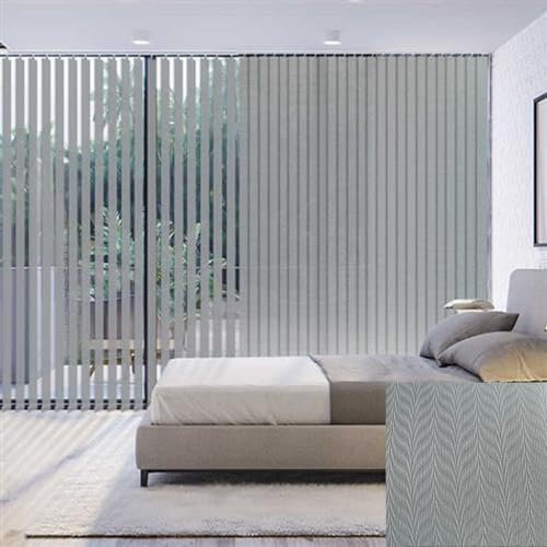Schiebevorhänge Lamellenvorhang Vertikaljalousie Lichtfilterung Schiebegardinen,Verdunkelung Lamellen Fenster Rollo Flächenvorhang für Schiebetüren und Fenster,Anpassbar,Breite x Höhe (180cm x 180cm)