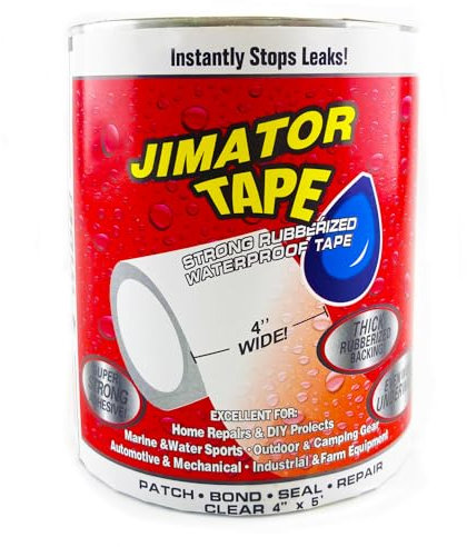 KAIHENG Cinta de sellado de reparación resistente al agua, cinta de reparación de fugas transparente de 10cm * 1,5m, cinta de sellado resistente para reparación de plomería en el hogar