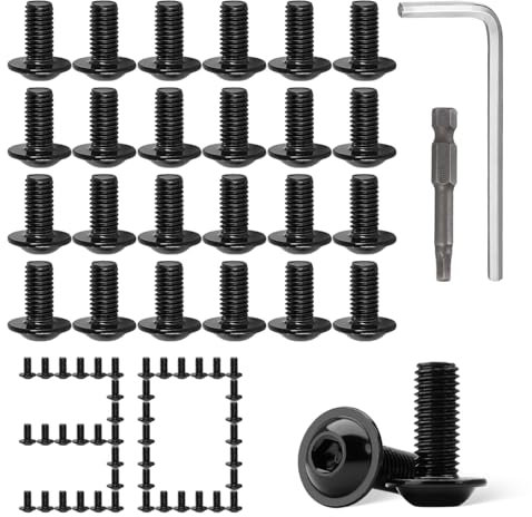 30 Stück M6 Schrauben Linsenkopfschrauben Linsenkopfschrauben mit Innensechskant Schrauben M6 Edelstahl M6×10mm mit Sechskantschlüssel für die Montage von Möbeln Maschinen
