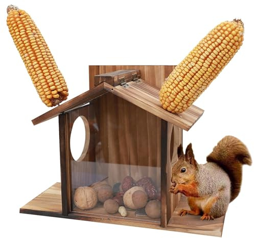 Eichhörnchen-Futterhaus, Eichhörnchen-Futterkasten | Futterhaus für Eichhörnchen aus,Große Futterbox, wasserdichter Tischfutterspender für Eichhörnchen und Vögel