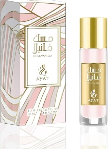 AYAT PERFUMES Eau de Parfum Oriental Musk 30 ml – Mini Flakon arabischer Duft für Damen & Herren – Originelles Geschenk – hergestellt in Dubai (Moschus Vanilla)