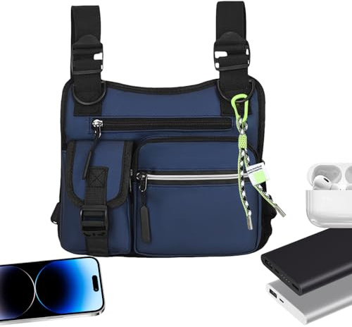 Sac Ceinture - Sac De Poitrine Polyvalent Réglable | Veste Multifonction Confortable Coupe 3D avec Poches Multiples pour Sport Extérieur Fitness Gym Randonnée