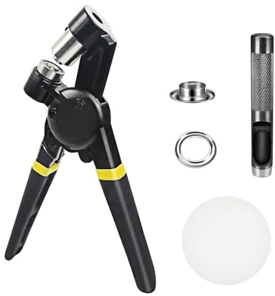 Kits de alicates para ojales con ojales de metal, kits de prensa manual para cuero/cinturón/zapatos/lonas de manualidades