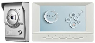 VEKELETE Schermo IPS da 7 Pollici, videocitofono cablato AHD WiFi con App Tuya, citofono, Campanello visivo, Foto e Video, Telecamera di Sicurezza Domestica