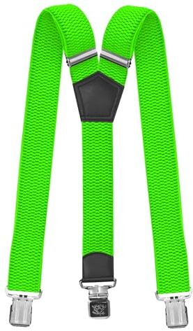 Fabio Farini 4 cm breiter Hosenträger Y Form für Herren | elastisch & verstellbar mit 3 extra starken Metallclips
