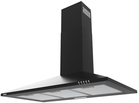 CIARRA Dunstabzugshaube 90 cm Umluft Abluft Pyramide Abzugshaube Schwarz,CAB9201A-VC