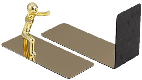 Topes de metal multifuncionales para libros, estantería de escritorio, prácticos, sujetalibros decorativos para oficina, sujetalibros decorativos, tapones de metal, prácticos soportes