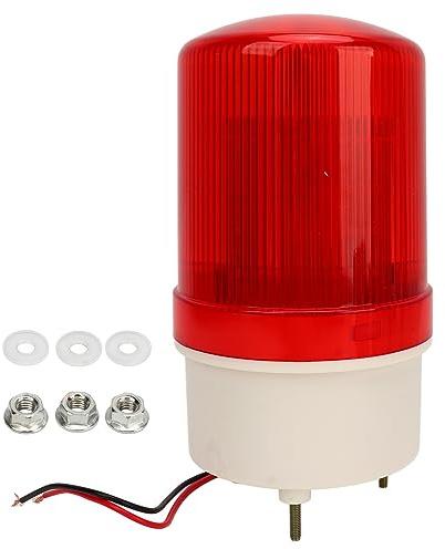Klanata Industrie LED rotierende Strobe-Leuchtfeuer Warnleuchte, rote Notfall-Blitzlampe, stiller Alarm für Sicherheit und Geräteüberwachung, ABS- und Polycarbonat-Gehäuse, IP54 (220V)
