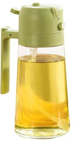 Generico Spruzzatore per olio da cucina - Flacone spray per olio | Spruzzatore oliio d'oliva | Dispenser di d'oliva spray e versa 2 in 1 | Mister cucina, contenitore barbecue, insalata, friggit