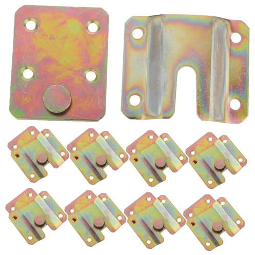 PENIKOKO 12Pairs Heavy Duty Wall Hanging Hardware Flush Mount Brackets Interlocking Furniture Connectors for Secure Photo Frame and Headboard Display with Scratch-Resistant Metal