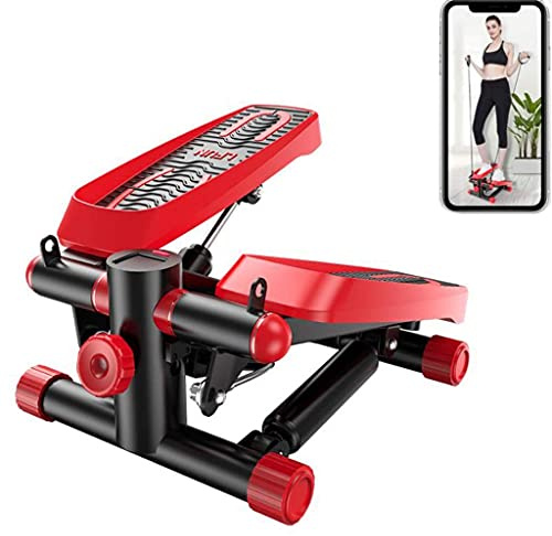 LISHEUK Mini-Stepper Swing Stepper Fitness Step Swing Stepper Machine con Cintas de Entrenamiento Stepper de Subida y Bajada para Principiantes con Mini Pantalla LCD Ejercicio de