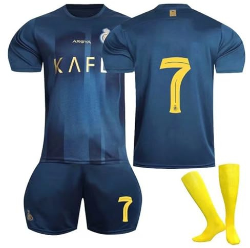 sinirttou Ensemble de Maillot de Football en Jersey, Maillot de Football pour Enfant, T-Shirt, Short pour la Enfant S Vert,Taille:22 (Hauteur: 120-130CM)