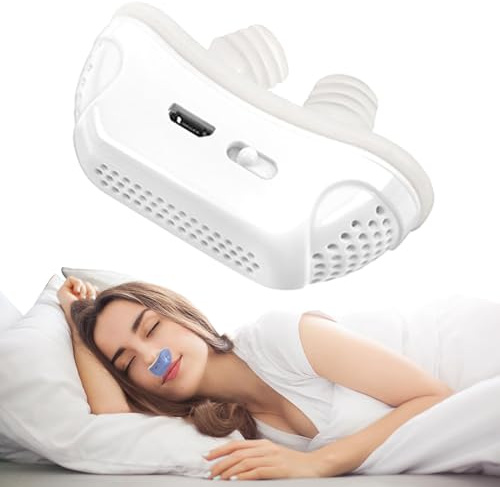 GAOXIAO Apnée du Sommeil Appareil CPAP, Dispositifs Anti-Ronflement, Appareil de Sommeil Efficace pour Réduire Les Ronflements, Aide Respiratoire Adulte en Camping White