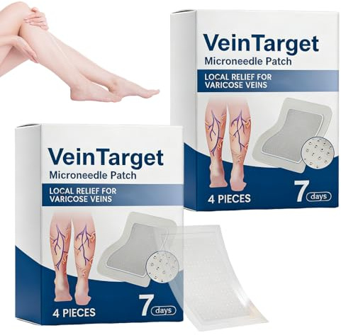 NAVESO 8 Patches Varicose Vein Patches,Soothing Leg Breathable Care Patche,Improving Blood Circulation, Skin Body Care, for All Skin Types(A)