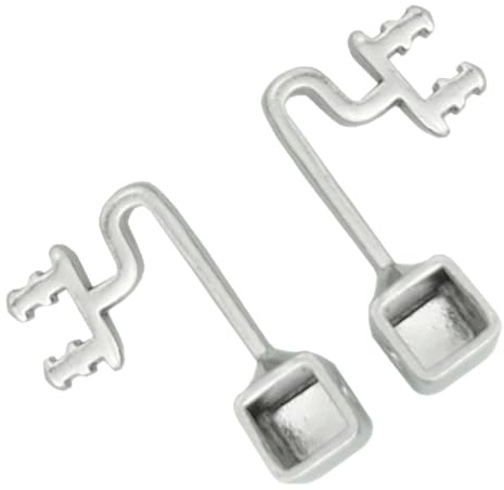 BESTOYARD Plaquette Nasale en Nickel Argenté pour Lunettes, Support Pratique et Solide, Bras de Plaquettes Nasales pour Fixation Stable des Verres, 1 Paire