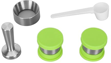 Halearo påfyllningsbar kaffekapsel hållbart rostfritt stål återanvändbara kapslar för hemmakontor 2-pack (grön)