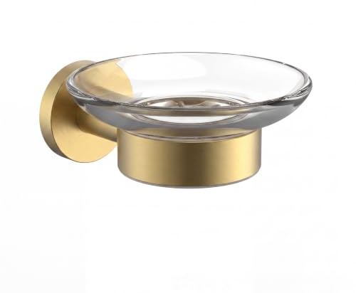 LAVITA Senso Seifenschale Wandmontage Gebürstetes Gold – Eleganter Seifenhalter für Badezimmer & Gäste-WC