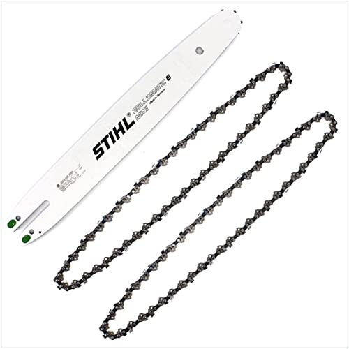 STIHL Führungsschiene Rollomatic E Mini 35cm 1,1mm 3/8' 7 Zähne (3005 000 3909) + 2x STIHL Oilomatic Sägekette Picco Micro Mini 3 (PMM3) Halbmeißel 3/8'P 1,1mm 35 cm (3610 000 0050)
