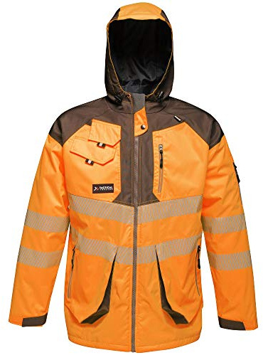 Regatta TRA3402L7BV Tactical Hi-Vis Parka Jacket, Size XX-Large, Orange/Grey