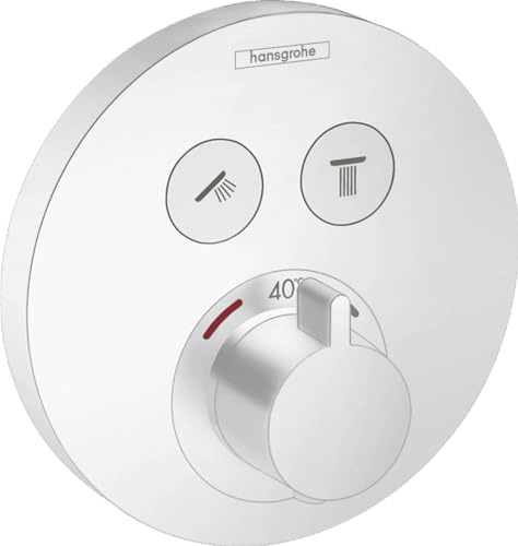 hansgrohe Unterputz Thermostat ShowerSelect S, für 2 Funktionen, Mattweiß