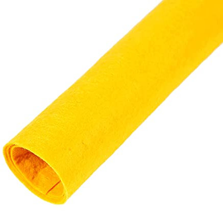 Yimihua Filz Stoff 1mm 85 x 100 cm Filzstoff Bastelfilz Farbig Filz Blätter Vliesstoff Kinder DIY Zubehör zum Handwerk Nähen Projekte Golden(Size:85 * 100cm)