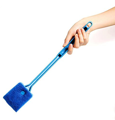 TOSSPER 2 Head Cleaning Brush Plastic Sponge Aquarium Glass Plant Aquarium Fish Tank Aquarium Accessories(random Color)