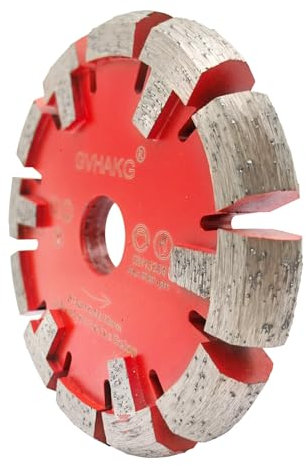 GVHAKG Tuck Point Diamant Fräser,V-Segment extrem scharf für sehr harten Estrich,sehr harte Betonböden und Entfernung,Segmentbreite 16mm, Segmenthöhe 12mm,Premium-Qualität (120x16x12x22,23mm)
