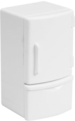SAFIGLE 1: 12 Double Deck Refrigerator:Miniature Refrigerator with Min Food Drinks -Mini Kitchen Furniture Miniature Micro Landscape Prop for Dolls Dollhouse Decoration