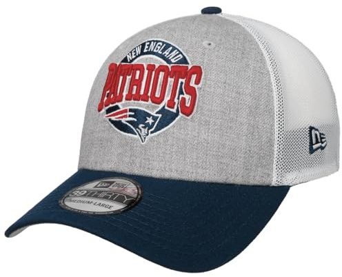 New Era England Patriots Trucker KepsEra Damer/Herrar - keps basebollkeps meshkeps Sluten på baksidan, med skärm, skärm Höst Sommar Vår Vinter Sommar-Vinter - M/L (57-59 cm) blå