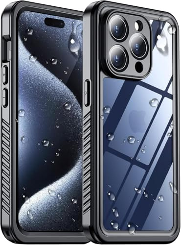 2026 New Designed for iPhone 15 Pro Max Case Waterproof, [Built-in Screen Protector & Glass Camera Protector][Full Body Shockproof][IP68 Underwater][Dropproof] Phone Case for iPhone 15 Pro Max 6.7