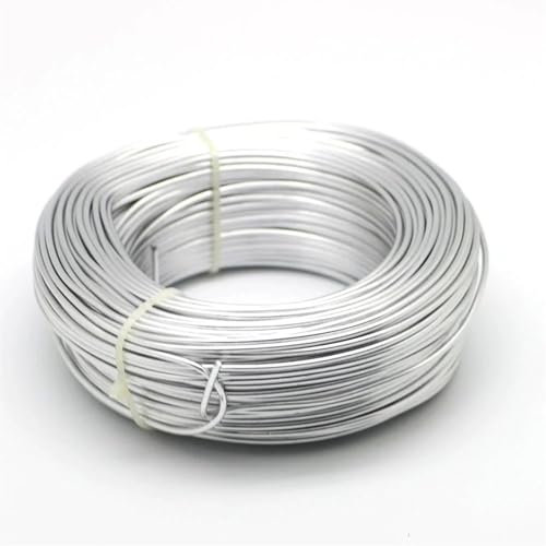 Aluminiumdraht 3 mm 4 mm 25/12 Meter Aluminiumdraht Schmuckzubehör for die Schmuckherstellung DIY Aluminium Handwerk Draht Silber Gold Schmuck weicher Metalldraht (Color : Silver, Size : 4mm 12meter