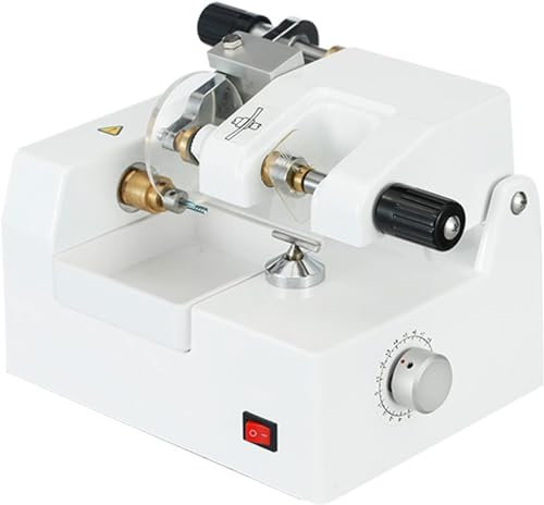 SPUZZO Fräsmaschine for Schneiden optischer Linsen, elektrischer Brillenglasschneider, Brillenglaskantenmaschine, mit Feinabstimmungsknopf, einstellbare Brillenverarbeitungsausrüstung