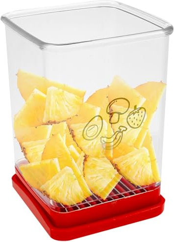 Speed Slicer with Push Plate Portable Cup Slicer Efficient Fruit Slicer Cup Cutter Multifunctional Strawberry Cutter Slicer Cup Fruit Vegetable Dicer Easy to Use Egg Slicers for Home Kitchen 4×3inch