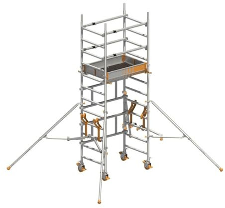 Layher SoloTower, Ein-Personen-Gerüst mit Telegeländern - Arbeitshöhe bis 4,15m