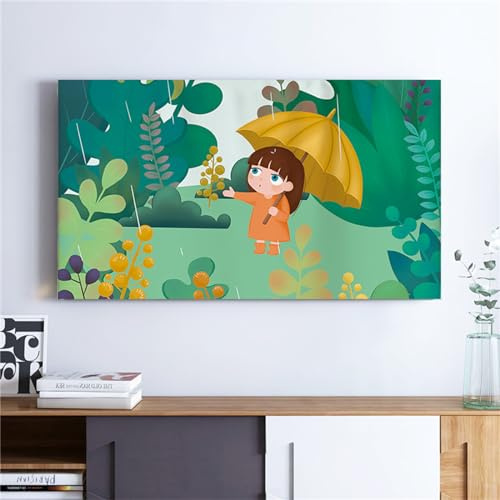 Treer TV Housse Anti-Poussière, Housses de Télévision en Tissu Élastique Couverture de Télévision Protection Housse d'Écran Protection for 22 à 75 Pouces (65 pouces,Forêt tropicale)