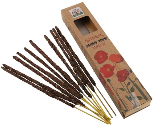 GURU SHOP Natürliche Handgerollte ORKAY Räucherstäbchen aus Süd Indien - Sandal Wood Masala, 23x4x2 cm