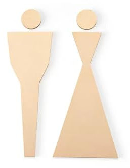 Kreatives Toilettenschild aus Metall, Badezimmerschilder for Unternehmen – Toilettenschild for Männer und Frauen – Toilettenschilder for Unternehmen(Gold)