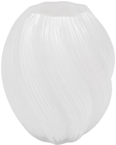 Vase Style bohème en Verre Blanc H 21 cm - Atmosphera