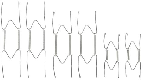 Quarkzman confezione 6 ganci decorativi piatti 10,2 cm / 15,2 cm / 20,3 cm argento