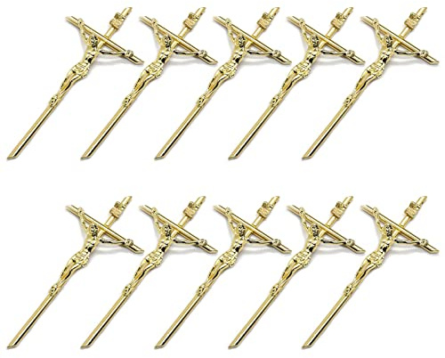 10 Stück katholisches Kreuz aus Metall, Wanddekoration, religiöses Kruzifix, Heimdekoration