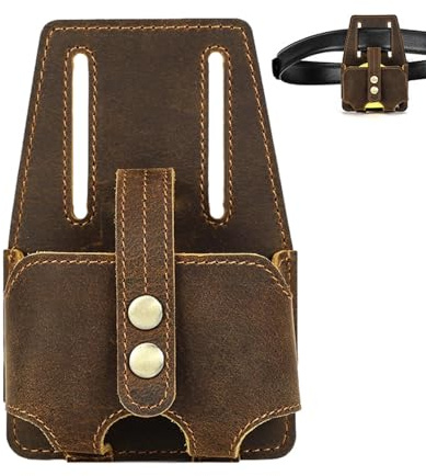 Tape Measure Holder Pouch, Premium Leather Tape Measure Holder, Measuring Tool Pouch, Leather Tape Measure Holder Tool Tapes Holster Pouch Attach to Belt for Carpenters Electricians