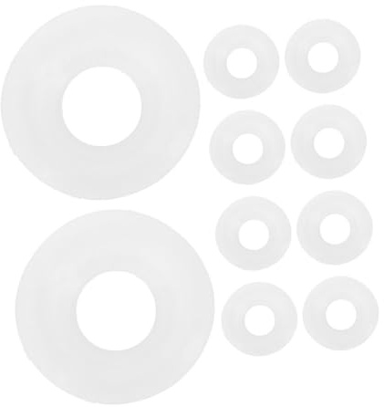 CONGARTENO Joints de Bouteille Swing 10 Pièces Plastique Blanc | Étanchéité Anti-fuite, pour Bouteilles de Boisson et Modèles à Bouchon Basculant, Lot de Remplacement