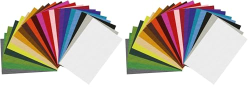 INNSPIRO Set 22 láminas fieltro acrílico surtido colores 20x30cm.x1mm. 160gr./m2 Material muy utilizado para manualidades y decoración (Paquete de 2)